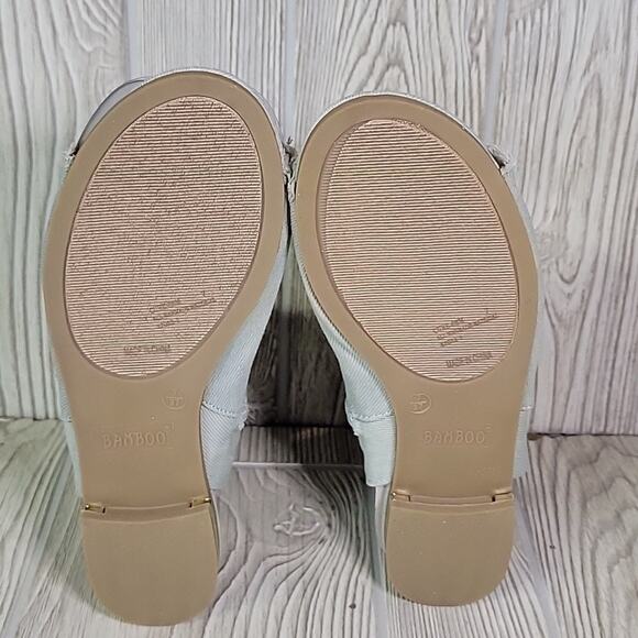 Bamboo Cure Light Wash Denim Ankle Peep Toe Booties Womens Size 7 NEW - Picture 9 of 13